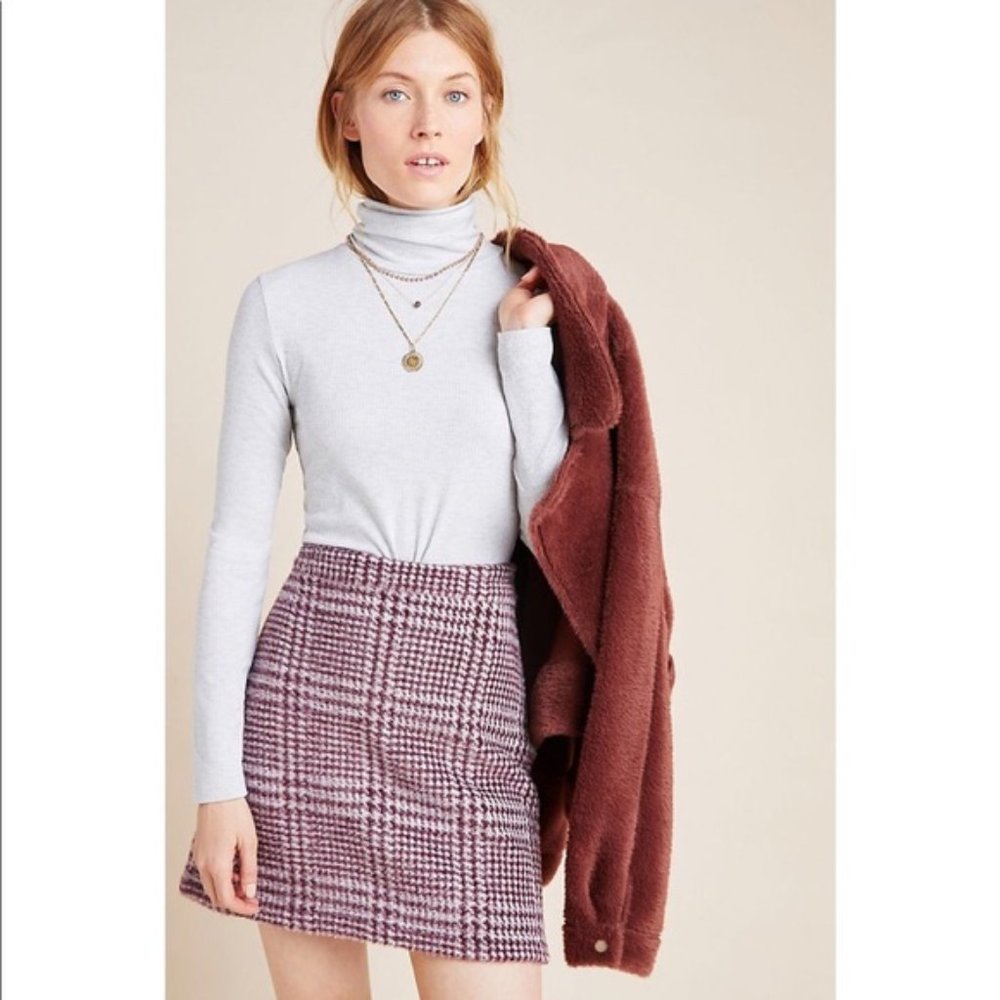 NWT Anthropologie Gregoria Textured Mini Skirt